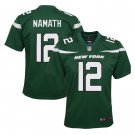 Joe Namath #12 New York Jets 2019 Player Game Jersey Youth Green