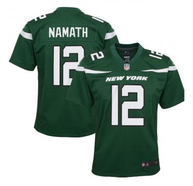 Joe Namath #12 New York Jets 2019 Player Game Jersey Youth Green