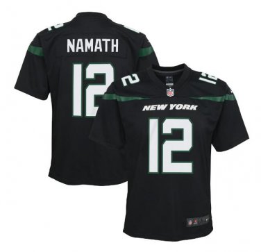 Joe Namath #12 New York Jets 2019 Player Game Jersey Youth Black