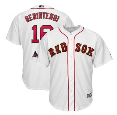 Andrew Benintendi #16 Boston Red Sox 2019 Gold Program Cool Base Player Men's Jersey White