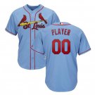 Custom St. Louis Cardinals Cool Base Men's Jersey Horizon Blue