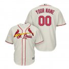 Custom St. Louis Cardinals Cool Base Men's Jersey Cream