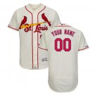 Custom St. Louis Cardinals Flex Base Collection Men's Jersey Cream