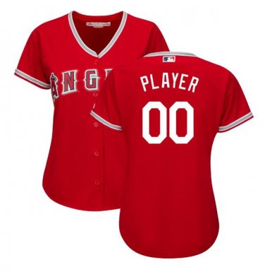 Custom Los Angeles Angels Cool Base Player Women's Jersey Scarlet S M L XL XXL