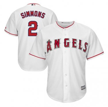 Andrelton Simmons #2 Los Angeles Angels Cool Base Player Men's Jersey White