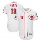 Joey Votto #19 Cincinnati Reds Flex Base Collection Player Men's Jersey White