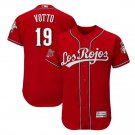 Joey Votto #19 Cincinnati Reds Flex Base Collection Player Men's Jersey Scarlet