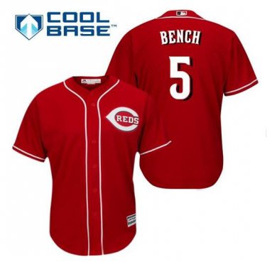 Johnny Bench #5 Cincinnati Reds Cool Base Player Men's Jersey Scarlet
