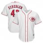 Scott Schebler #43 Cincinnati Reds Cool Base Player Men's Jersey White