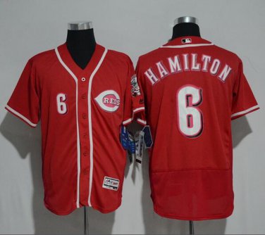 Billy Hamilton #6 Cincinnati Reds Flex Base Collection Player Men's Jersey Scarlet