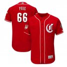 Yasiel Puig #66 Cincinnati Reds 2019 Spring Training Flex Base Player Men's Jersey Scarlet