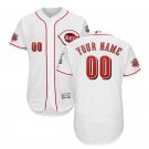 Custom Cincinnati Reds Flex Base Collection Men's Jersey White