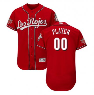 Custom Cincinnati Reds Flex Base Collection Men's Jersey Scarlet