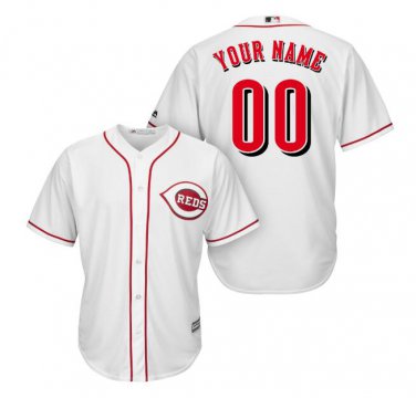 Custom Cincinnati Reds Cool Base Men's Jersey White