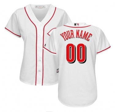 Custom Cincinnati Reds Cool Base Women's Jersey White S M L XL XXL