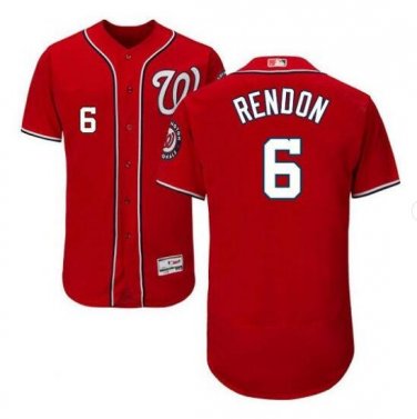 Anthony Rendon #6 Washington Nationals Flex Base Player Men's Jersey Scarlet