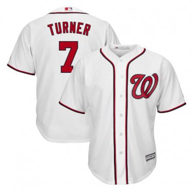 Trea Turner #7 Washington Nationals Cool Base Player Men's Jersey White