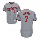 Trea Turner #7 Washington Nationals Flex Base Player Men's Jersey Gray