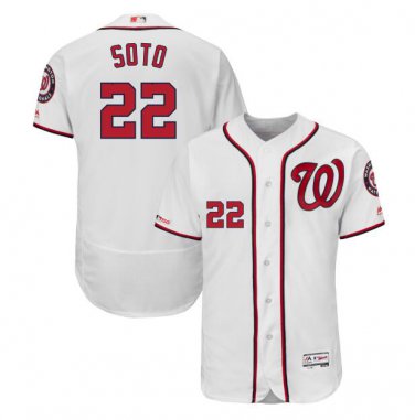 Juan Soto #22 Washington Nationals Flex Base Collection Player Men's Jersey White