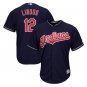 Francisco Lindor #12 Cleveland Indians Cool Base Player Men's Jersey Navy