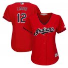 Francisco Lindor #12 Cleveland Indians Cool Base Player Women's Jersey Scarlet
