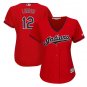 Francisco Lindor #12 Cleveland Indians Cool Base Player Women's Jersey Scarlet
