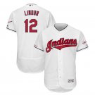 Francisco Lindor #12 Cleveland Indians 2019 All-Star Game Patch Flex Base Player Men's Jersey White