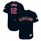 Francisco Lindor #12 Cleveland Indians 2019 All-Star Game Patch Flex Base Player Men's Jersey Navy
