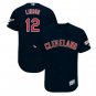 Francisco Lindor #12 Cleveland Indians 2019 All-Star Game Patch Flex Base Player Men's Jersey Navy
