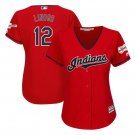 Francisco Lindor #12 Cleveland Indians 2019 All-Star Game Patch Cool Base Women's Jersey Scarlet
