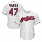 Trevor Bauer #47 Cleveland Indians Cool Base Player Men's Jersey White