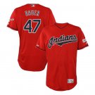 Trevor Bauer #47 Cleveland Indians 2019 All-Star Game Patch Flex Base Player Men's Jersey Scarlet