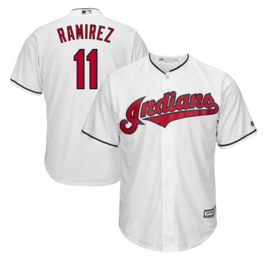 Jose Ramirez #11 Cleveland Indians Cool Base Player Men's Jersey White