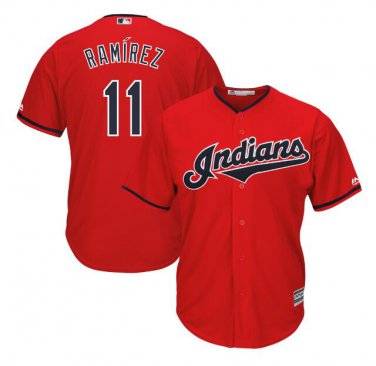 Jose Ramirez #11 Cleveland Indians Cool Base Player Men's Jersey Scarlet