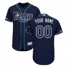 Custom Tampa Bay Rays Flex Base Collection Men's Jersey Navy