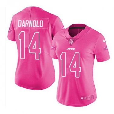 Sam Darnold #14 New York Jets 2019 Color Rush Limited Jersey Women's Pink