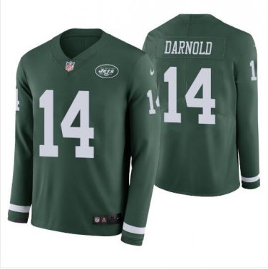 Sam Darnold #14 New York Jets 2019 Therma Long Sleeve Jersey Men's Green