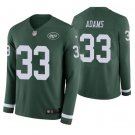Jamal Adams #33 New York Jets 2019 Therma Long Sleeve Jersey Men's Green
