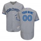 Custom Toronto Blue Jays Flex Base Collection Men's Jersey Gray M L XL XXL XXXL