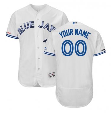Custom Toronto Blue Jays Flex Base Collection Men's Jersey White M L XL XXL XXXL