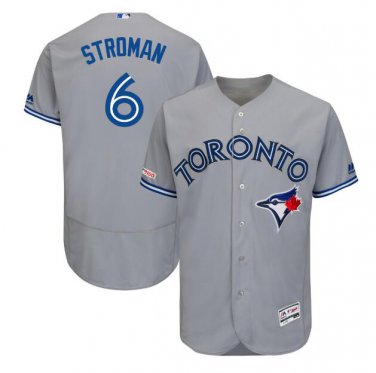 Marcus Stroman #6 Toronto Blue Jays Flex Base Collection Player Men's Jersey Gray