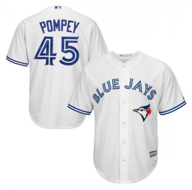 Dalton Pompey #45 Toronto Blue Jays Cool Base Player Men's Jersey White