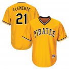 Roberto Clemente #21 Pittsburgh Pirates Cool Base Player Men's Jersey Gold