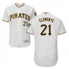 Roberto Clemente #21 Pittsburgh Pirates Flex Base Collection Player Men's Jersey White