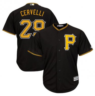 Francisco Cervelli #29 Pittsburgh Pirates Cool Base Player Men's Jersey Black