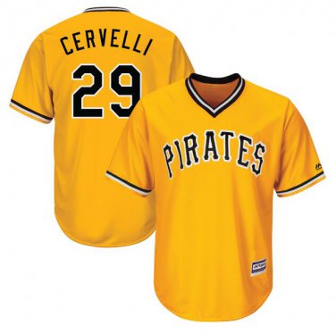 Francisco Cervelli #29 Pittsburgh Pirates Cool Base Player Men's Jersey Gold