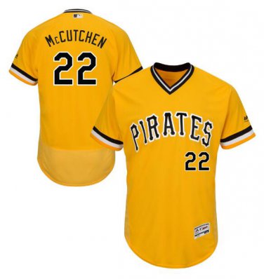 Andrew McCutchen #22 Pittsburgh Pirates Flex Base Collection Player Men's Jersey Gold