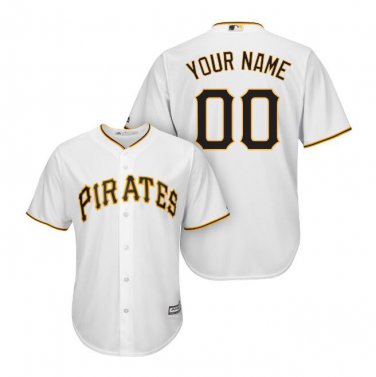 Custom Pittsburgh Pirates Cool Base Men's Jersey White M L XL XXL XXXL