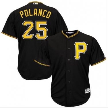 Gregory Polanco #25 Pittsburgh Pirates Cool Base Player Men's Jersey Black