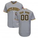 Custom Pittsburgh Pirates Flex Base Collection Men's Jersey Gray M L XL XXL XXXL